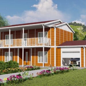 196 m² Prefabrik Villa Modeli: Side